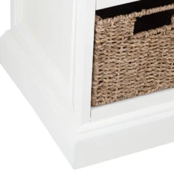 Monaco White Wicker 4 Drawer 8 Wicker Basket Sideboard -Furniture Specialty Store ww 086 6