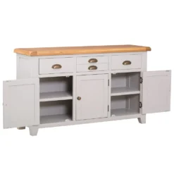 Hampshire Grey Painted Oak 3 Door Large Sideboard -Furniture Specialty Store wxf p05 2