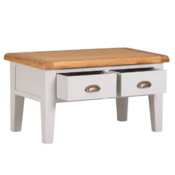 Hampshire Grey Painted Oak Coffee Table With Drawers -Furniture Specialty Store wxf p07 grey 2
