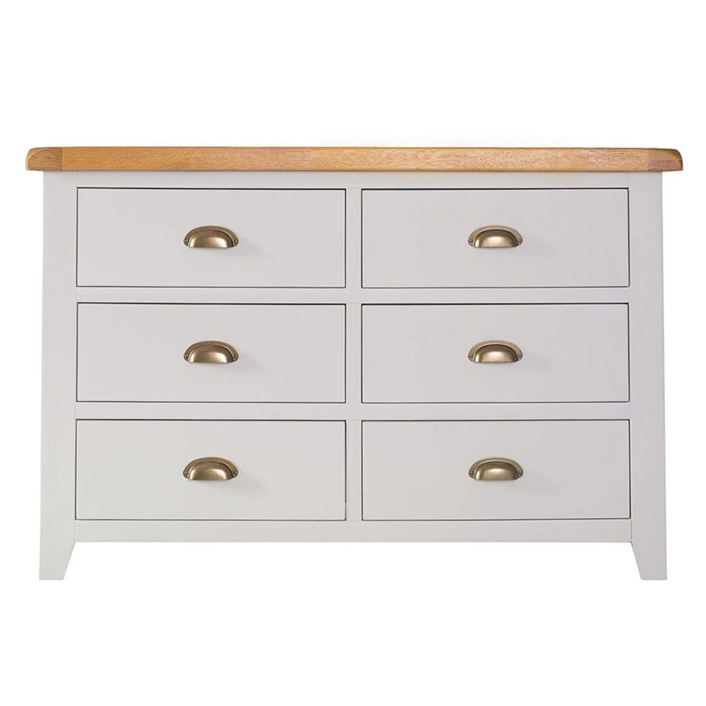 Hampshire Grey Painted Oak Chest Of 6 Drawers 9 Hampshire Grey Painted Oak Chest Of 6 Drawers - Image 9