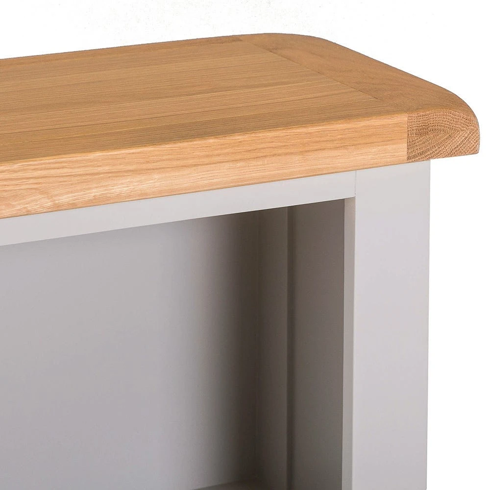 Hampshire Grey Painted Oak Low Bookcase 8 Hampshire Grey Painted Oak Low Bookcase - Image 8