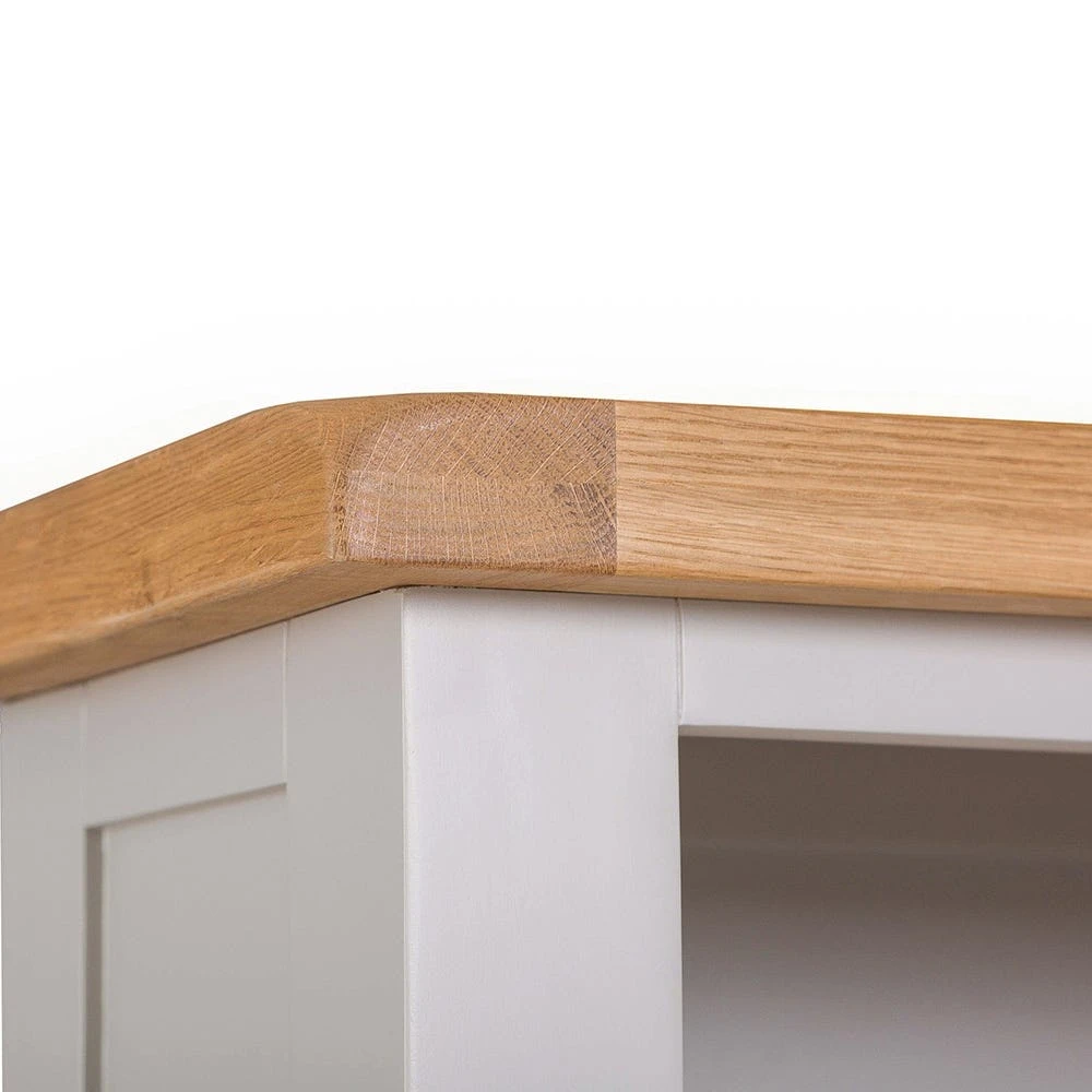 Hampshire Grey Painted Oak Low Bookcase 5 Hampshire Grey Painted Oak Low Bookcase - Image 5