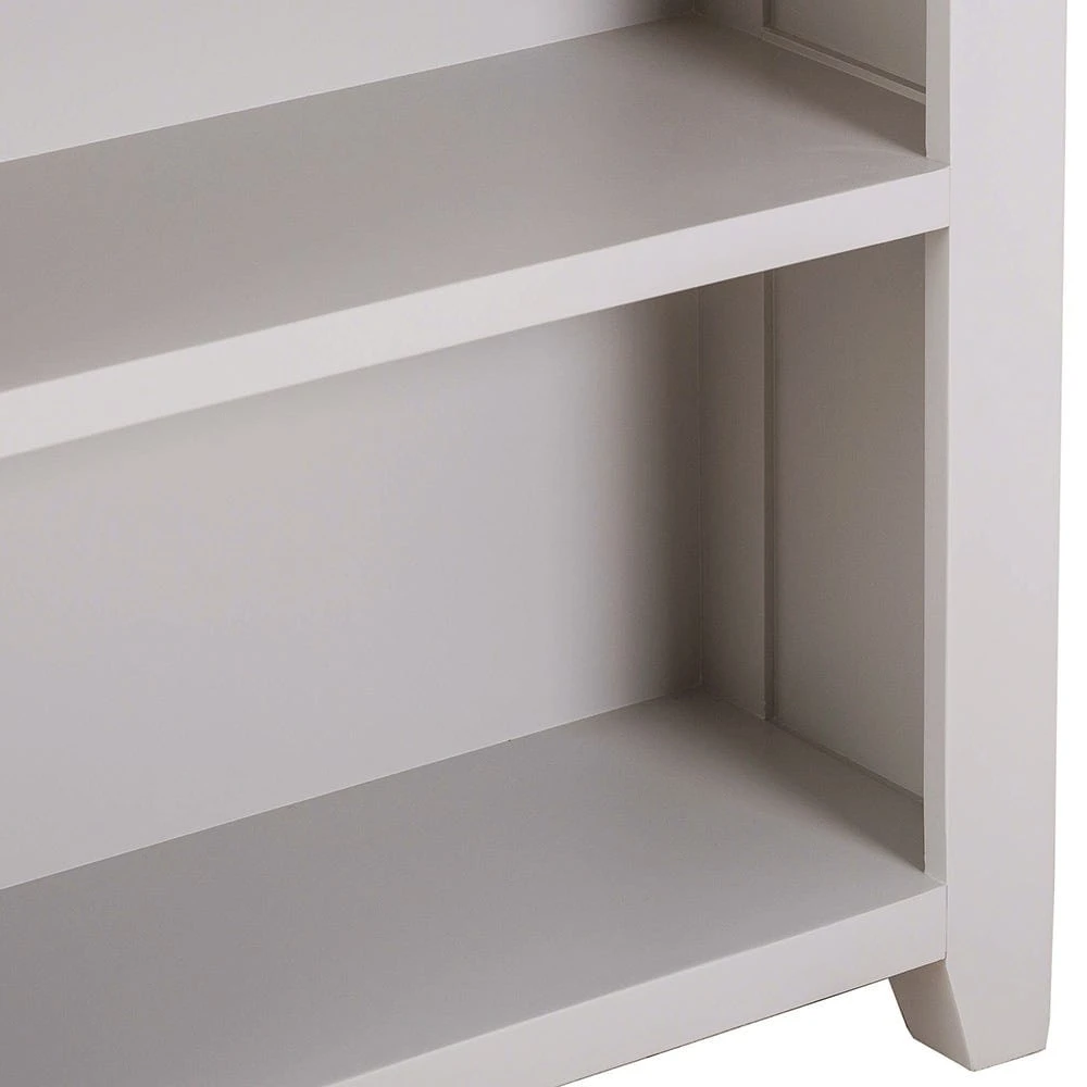 Hampshire Grey Painted Oak Low Bookcase 4 Hampshire Grey Painted Oak Low Bookcase - Image 4