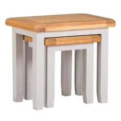 Hampshire Grey Painted Oak Nest Of 2 Tables -Furniture Specialty Store wxf p23 grey 2
