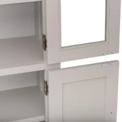 Hampshire Grey Painted Oak Glass Display Cabinet -Furniture Specialty Store wxf p37 5