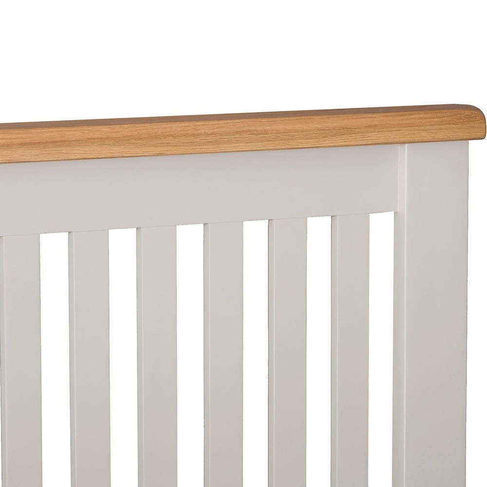 Hampshire Grey Painted Oak Double Bed Frame High Foot End 5 Hampshire Grey Painted Oak Double Bed Frame High Foot End - Image 5