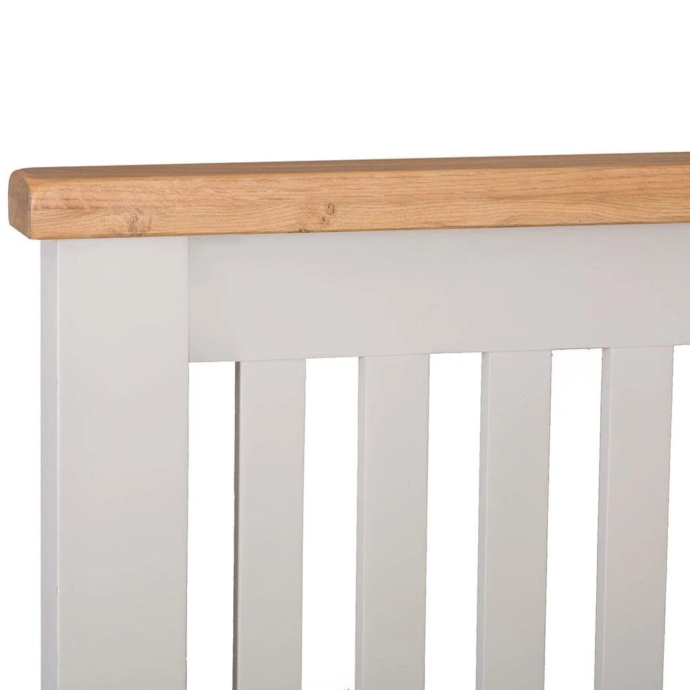 Hampshire Grey Painted Oak Double Bed Frame High Foot End 3 Hampshire Grey Painted Oak Double Bed Frame High Foot End - Image 3